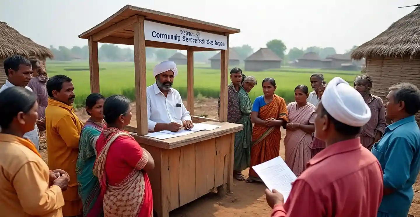 ग्रामीण महिला सरकारी योजना का फॉर्म भरते हुए