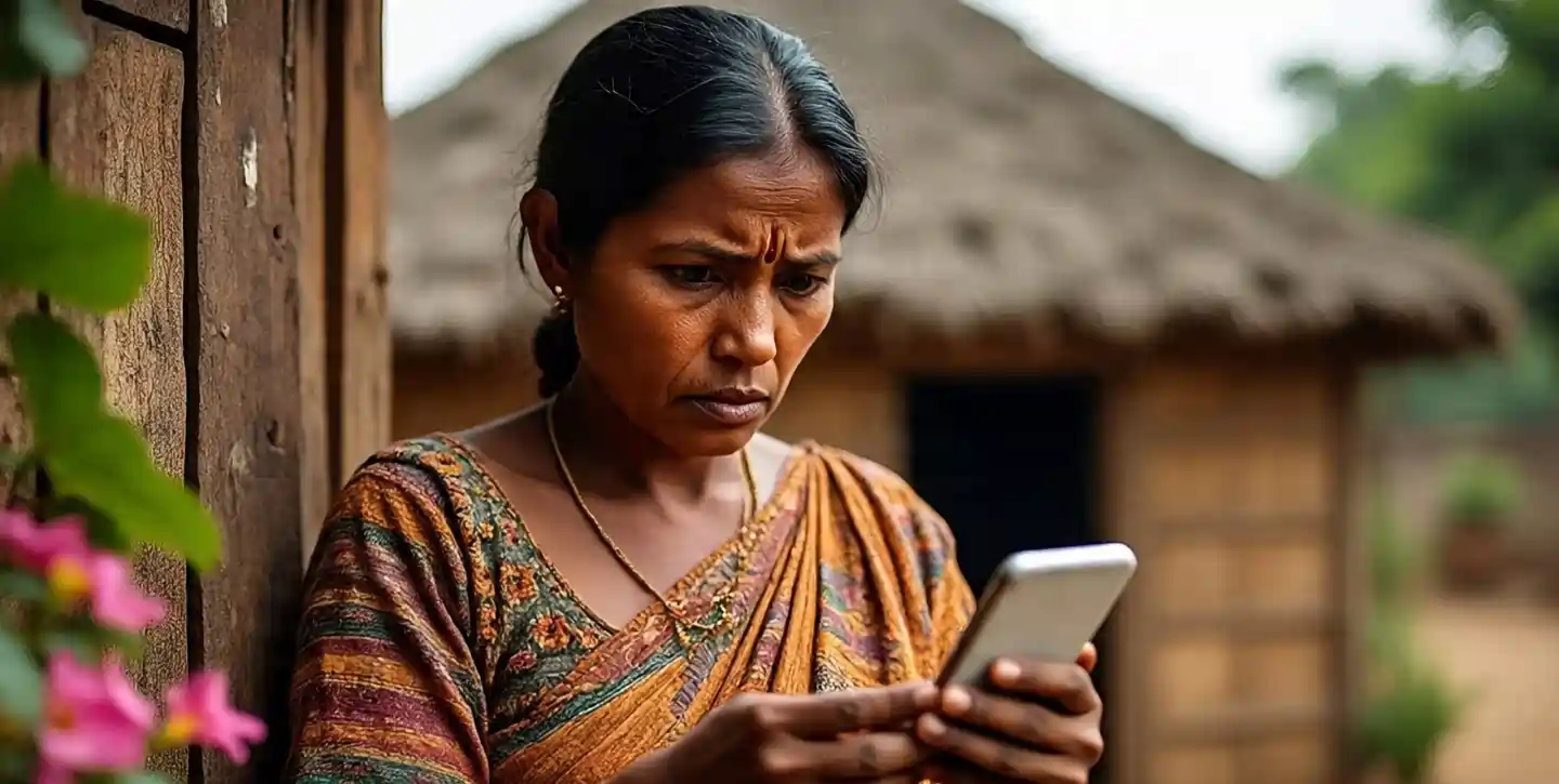 मोबाइल स्क्रीन पर Subhadra Yojana की लाभार्थी सूची खुली हुई