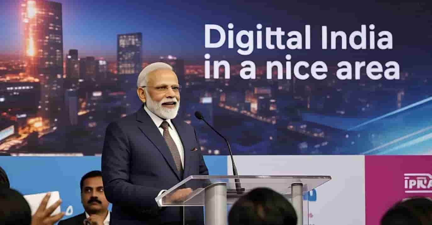 PM Modi addressing the nation about India’s vision to become a tech superpower